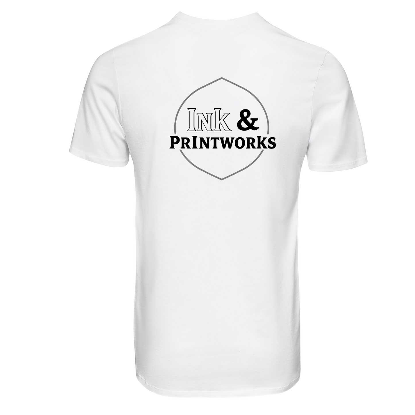 Custom Back Print T-Shirt – Gildan G640 Softstyle White Tee Back Print