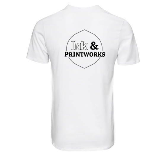 Custom Back Print T-Shirt – Gildan G640 Softstyle White Tee Back Print