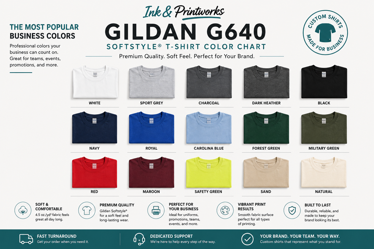 Custom T-Shirt with Your Design – Gildan G640 Softstyle White Tee Left Chest