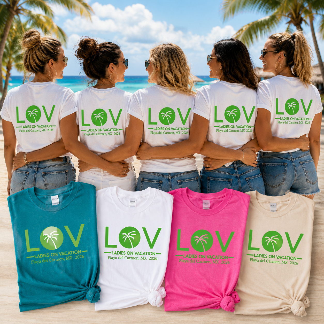 Custom Back Print T-Shirt – Gildan G640 Softstyle White Tee Back Print